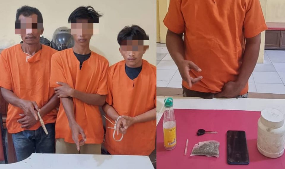 Empat Warga Kijang Makmur di Tangkap Polsek Tapung Hilir