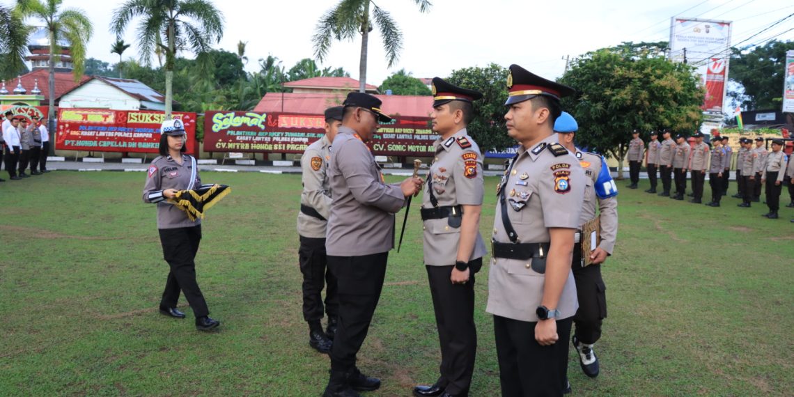 Kasat Lantas Polres Kampar Hari ini Melaksanakan Sertijab Dipimpin Langsung Kapolres Kampar