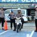 Kapolres Kampar Tinjau dan Test Drive di Lapangan Praktek Uji SIM SatLantas Polres Kampar