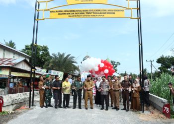 Kapolres Kampar Meresmikan Kampung Tangguh Bebas Narkoba di Desa Sepungguk