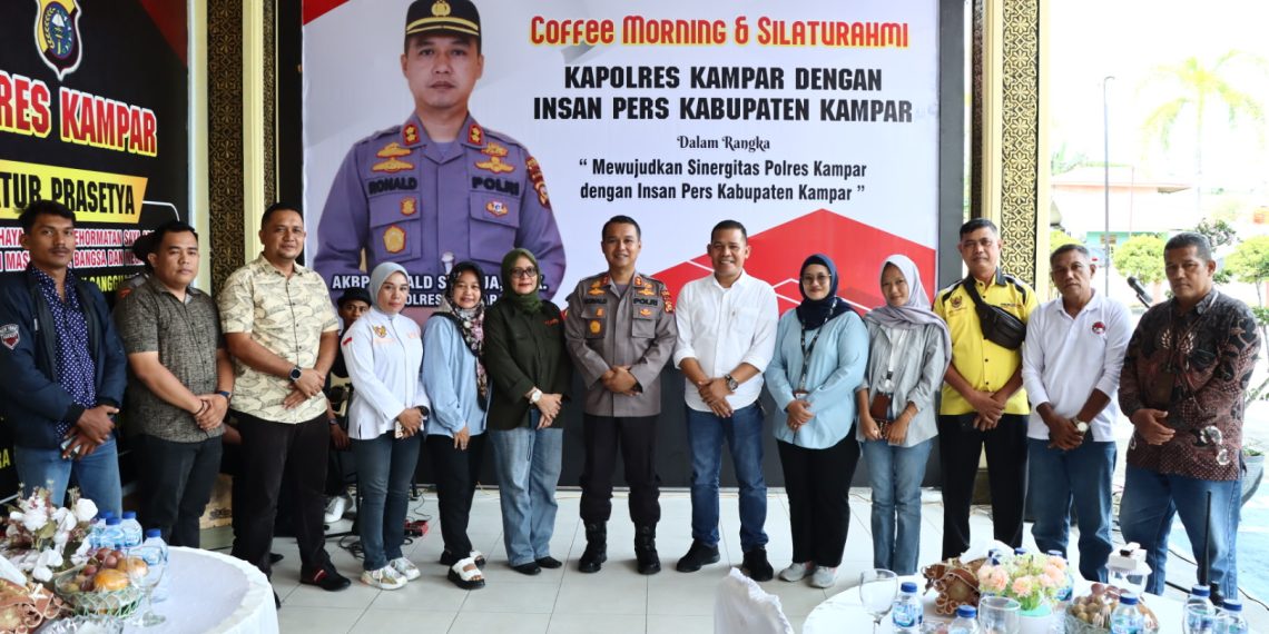 Jalin Sinergitas Cegah Radikalisme, Kapolres Kampar Gelar Coffee Morning dan Silaturahmi Bersama Wartawan