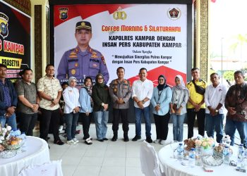 Jalin Sinergitas Cegah Radikalisme, Kapolres Kampar Gelar Coffee Morning dan Silaturahmi Bersama Wartawan