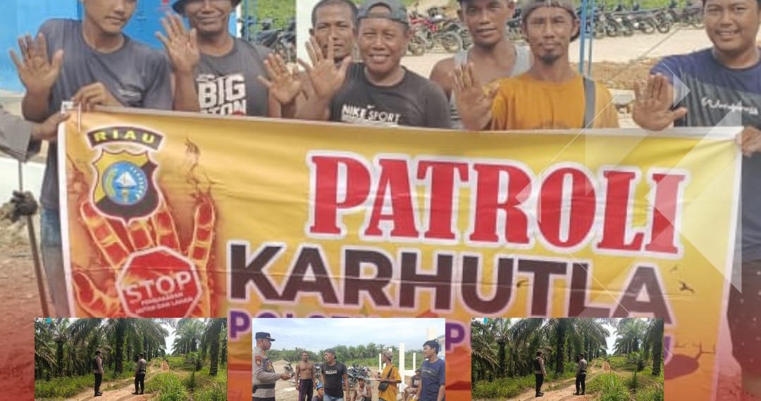 Kapolsek Tapung Hulu Pimpin Kegiatan Patroli Karhutla dan Memberikan Pemahaman Dampak Karhutla Kepada Masyarakat