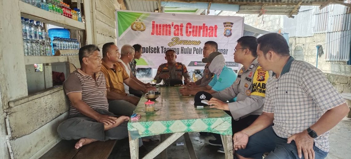 Jum’at Curhat, Tanggapi Keluhan Warga, Kapolsek Tapung Hulu Turunkan Tim Patroli
