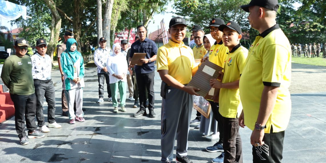 Hadir Upacara Haornas Ke 40, Kapolres Ajak Anggotanya Gemar Olahraga