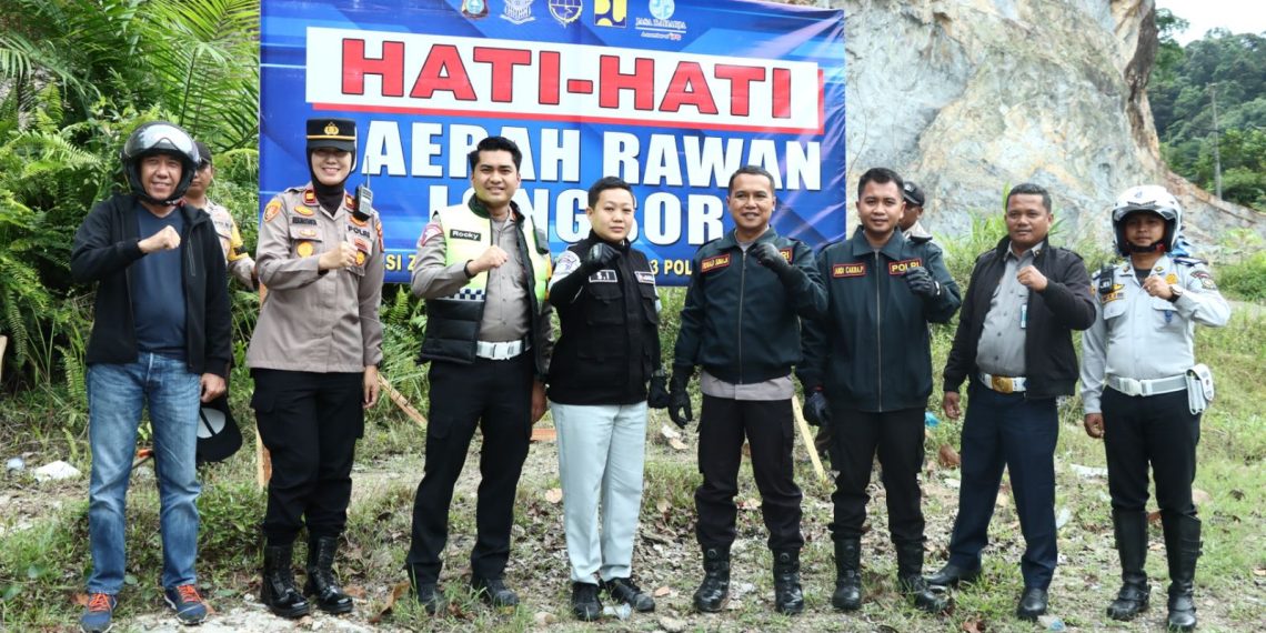 Curah Hujan Tinggi, Kapolres Kampar Gandeng Stakeholder Terkait Cek Lokasi Rawan Longsor Dan Laka