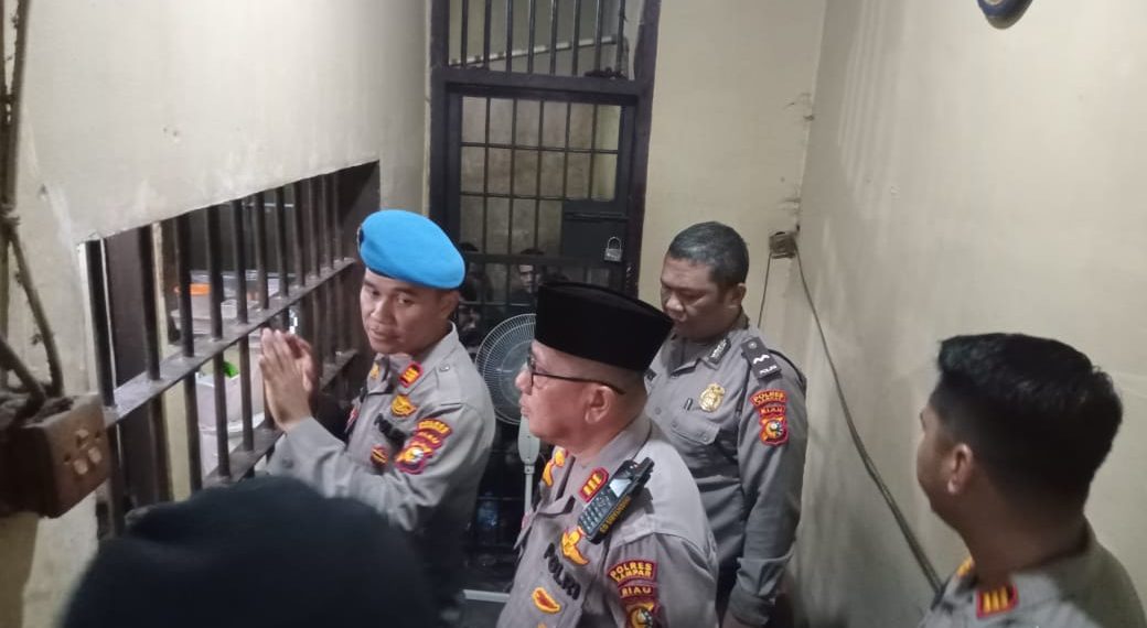 Sidak Pengecekan Tahanan di Polsek Siak Hulu Berjalan Aman