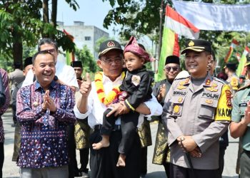 Polres Kampar Lakukan Pengamanan Kunjungan Menko PMK ke Kampar