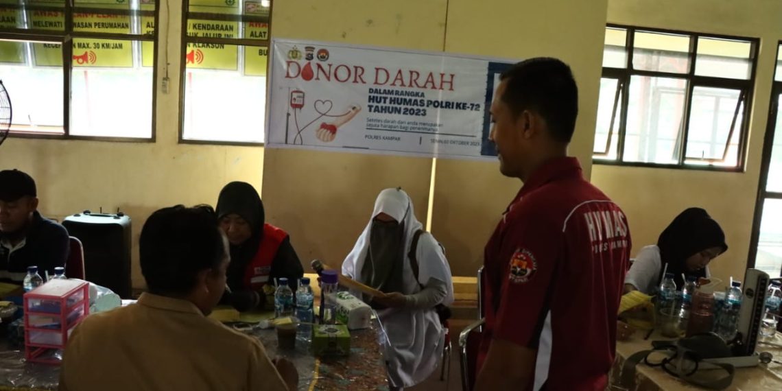 49 Kantong Darah Terkumpul dan Bansos Dalan Rangka Hut ke-72 Humas Polri