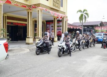 Polres Kampar Patroli Gabungan Skala Besar Bersa Stake Holder Dalam Rangka Penanganan Karhutla