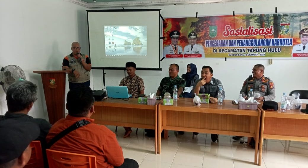 Kapolsek Tapung Hulu Sosialisaikan Pencegahan dan Penanggulangan Karhutla