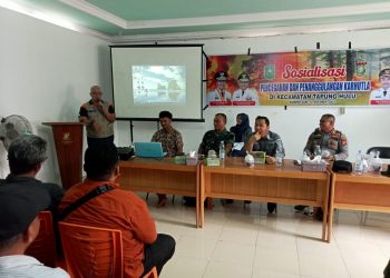 Kapolsek Tapung Hulu Sosialisaikan Pencegahan dan Penanggulangan Karhutla