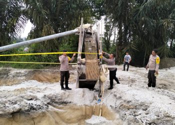 Polsek Tambang Pasang Police Line di 3 Lokasi Kuari Diduga Ilegal