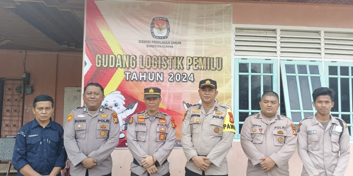 Kembali, Polres Kampar Pengecekan dan Monitoring Gudang Ligistik Pemilu 2024