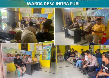 Polsek Tapung Gelar Jumat Curhat Untuk Berinteraksi Langsung dan Mendengarkan Curhatan Masyarakat Desa Indrapuri