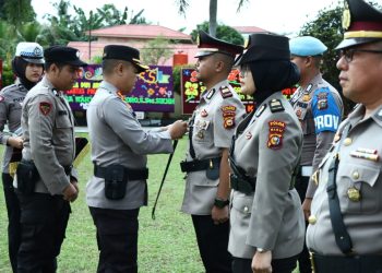 Kapolres Pimpin Sertijab Kasat Reskrim, Kasat Lantas, Kapolsek Siak Hulu dan Kapolsek Tapung Hulu Polres Kampar