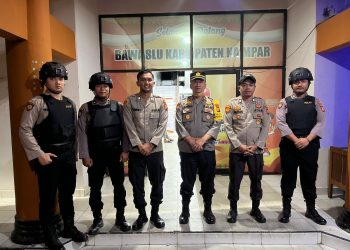 Tingkatkan Intensitas Patroli, Sat Samapta Polres Kampar Patroli Perintis Presisi ke KPU dan Bawaslu Kampar