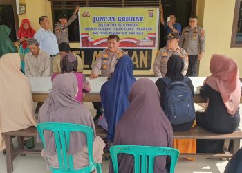 Jum’at Curhat, Kapolsek Siak Hulu Himbau Saling Jaga Kamtibmas