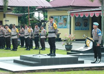 Polres Kampar Laksanakan Apel Kesiapan Satgas Pengamanan Kampanye Operasi Operasi Mantap Brata Lancang Kuning 2023-2024
