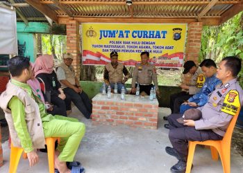 Polsek Siak Hulu, Ajak Saling Menjaga Kerukunan dan Bhabinkamtibmas dalam Jum’at Curhat