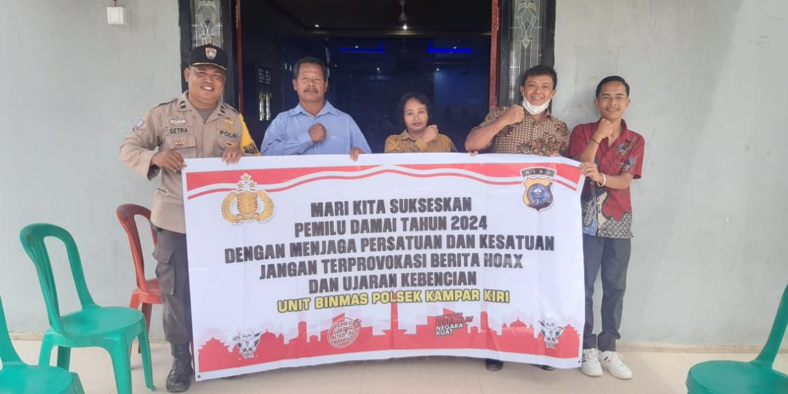Kapolsek Kampar Kiri Terus Lakukan Cooling System Guna Menjaga Keamanan Pemilu 2024