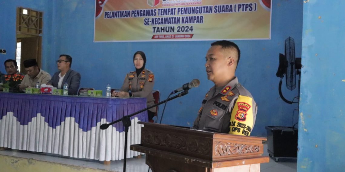 Kapolres Kampar AKBP Ronal Sumaja.Sik Hadiri pelantikan dan Pelatihan (PTPS) Se Kecamatan kampar