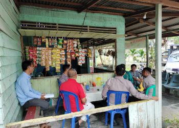 Cooling Sistem Terus Di Lakukan Oleh Personil Polsek Kampar Kiri Hilir Dalam Rangka Mensukseskan Pemilu Damai 2024 Di Wilayah Hukumnya