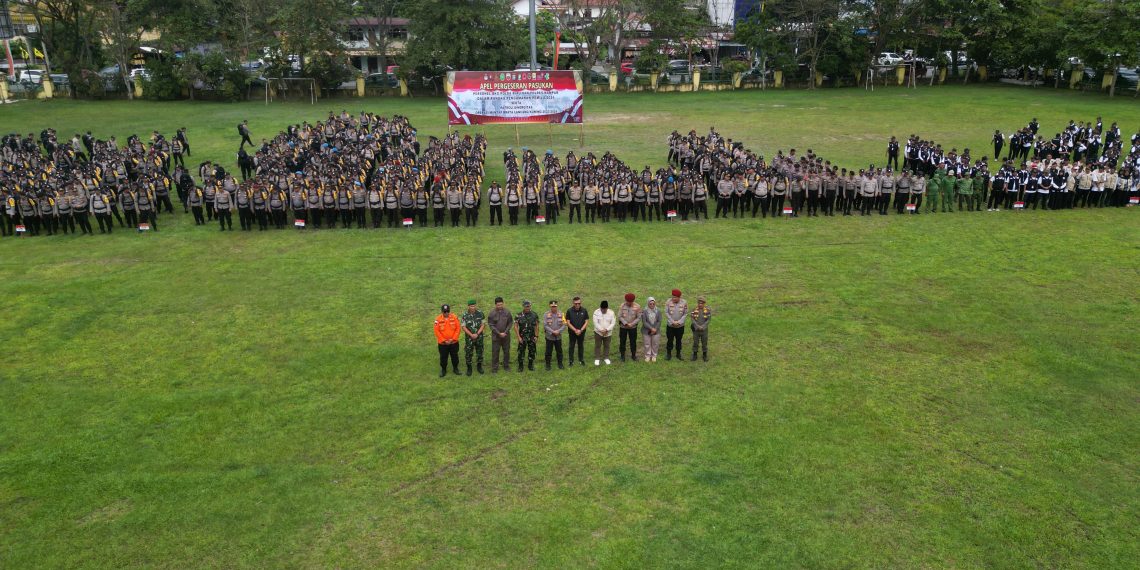 Kapolres Kampar Pimpin Apel Serpas Personel BKO Polda dan Polres Kampar untuk Pam TPS