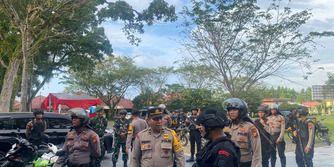 Kasat Samapta Polres Kampar Langsung Pimpin Patroli Pengaman Pemilu 2024