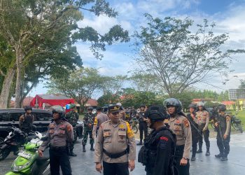 Kasat Samapta Polres Kampar Langsung Pimpin Patroli Pengaman Pemilu 2024