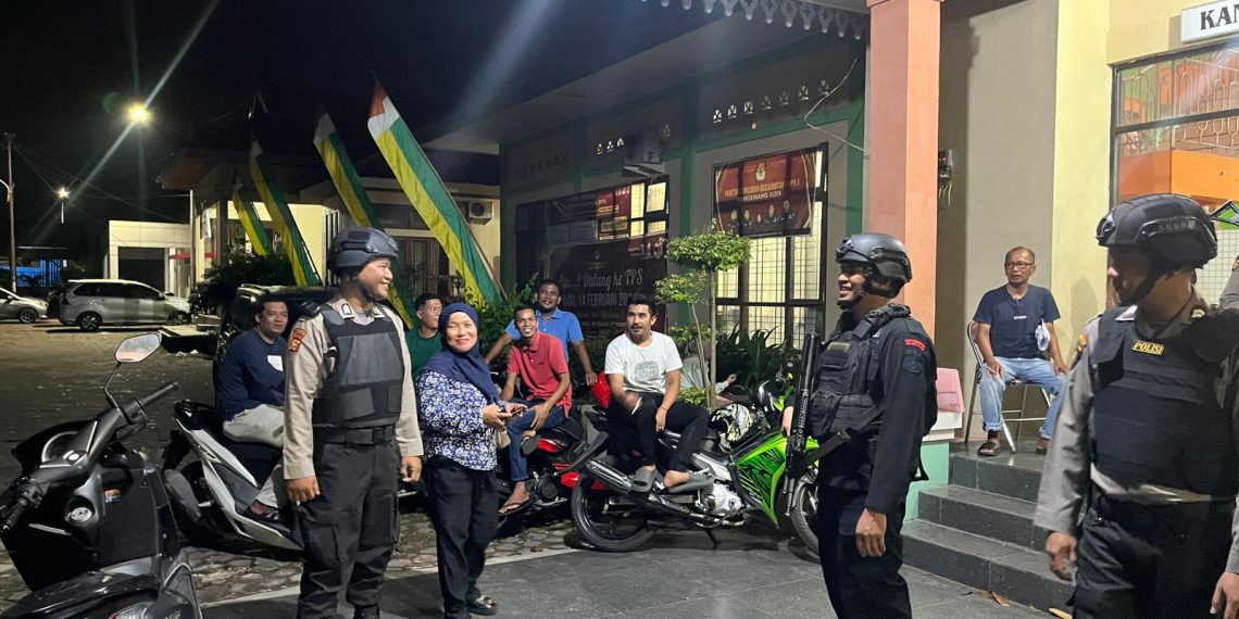 Memastikan Keamanan Logistik Pemilu, Samapta Polres Kampar Patroli di Wilayah Kabupaten Kampar