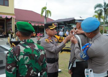 Polres Kampar Adakan Apel Gelar Pasukan Operasi Keselamatan Lancang Kuning 2024
