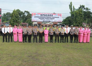 Personil Polres Kampar Mendapat Kenaikkan Pangkat Luar Biasa