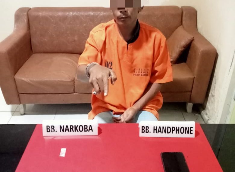 Warga Kumantan Ditangkap Satnarkoba Saat mengantongi Narkoba