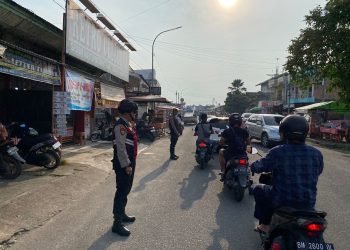 Selama Ramadhan Personel Polres Kampar Lakukan Pengamanan Pasar Tumpah Jelang Buka Puasa