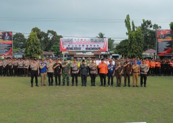 Polres Kampar Gelar Apel Kesiapsiagaan Karhutla 2024 Tingkat Kab. Kampar