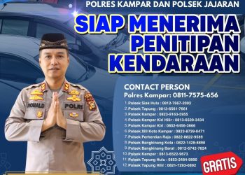 Titip Kendaraan di Kantor Polres Kampar, Ini Syaratnya.