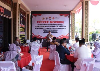 Dalam Rangka Mensukseskan Pemilu 2024, Kapolres Kampar Melaksanakan Coffee Morning Dengan KPU Dan Bawaslu serta Paslon Calon Bupati dan wakil Bupati Kampar