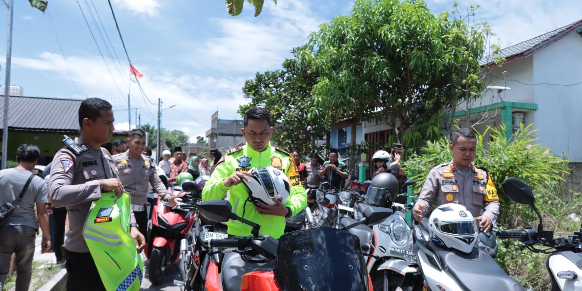Gelar Cooling System, Satlantas Polres Kampar Sampaikan Pesan Kamtibmas Pada Paguyuban Motor