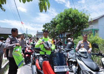 Gelar Cooling System, Satlantas Polres Kampar Sampaikan Pesan Kamtibmas Pada Paguyuban Motor