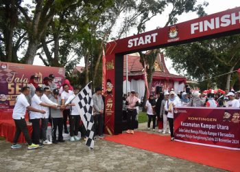 Komitmen Kapolres Kampar Jaga Keamanan Pilkada: Hadir di Jalan Sehat “Bersaudara”