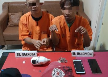 Dua Pengedar di Bangkinang Kota Diringkus Satresnarkoba Polres Kampar