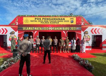 Pospam Lapangan Mardeka Bangkinang Gelar Apel Kesiapsiagaan, Polres Kampar Siap Amankan Natal dan Tahun Baru, Himbau Masyarakat Tetap Waspada