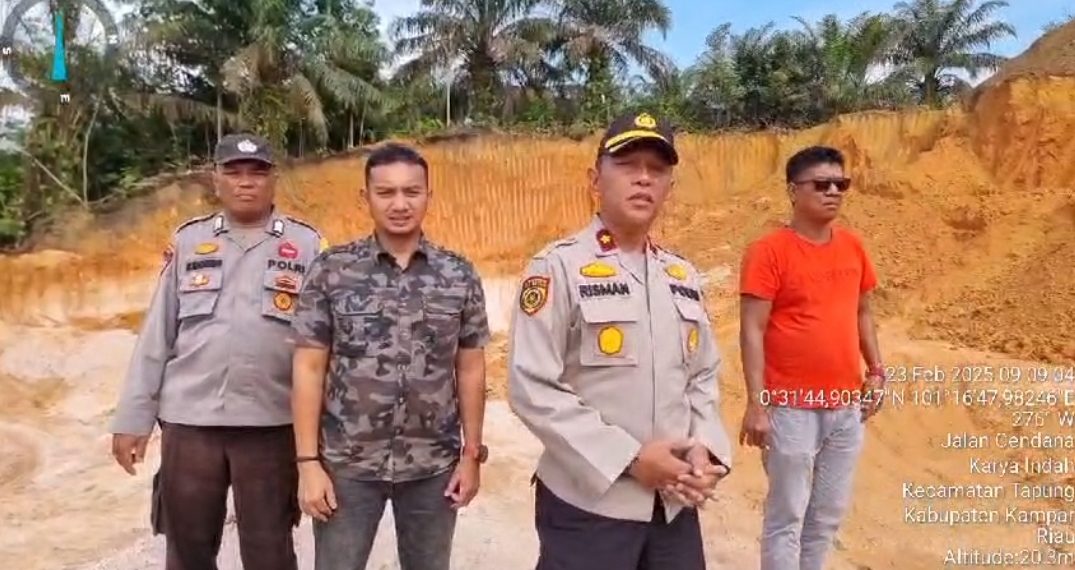 Polsek Tapung Tindaklanjuti Informasi Media, Temukan Bekas Penambangan Ilegal di Garuda Sakti!