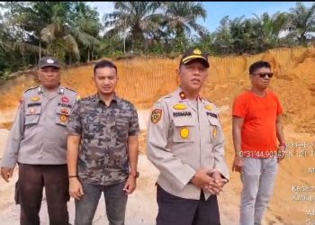 Polsek Tapung Tindaklanjuti Informasi Media, Temukan Bekas Penambangan Ilegal di Garuda Sakti!