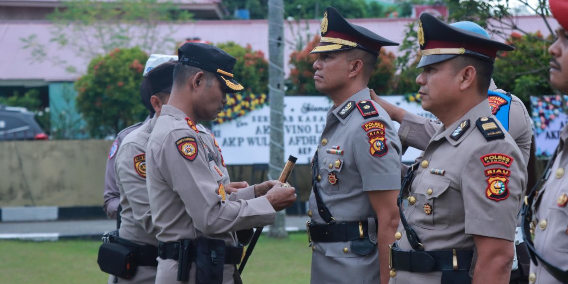 Kapolres Pimpin Sertijab Kasat Reskrim, Kasat Lantas, Kapolsek Siak Hulu dan Kapolsek Tambang Polres Kampar