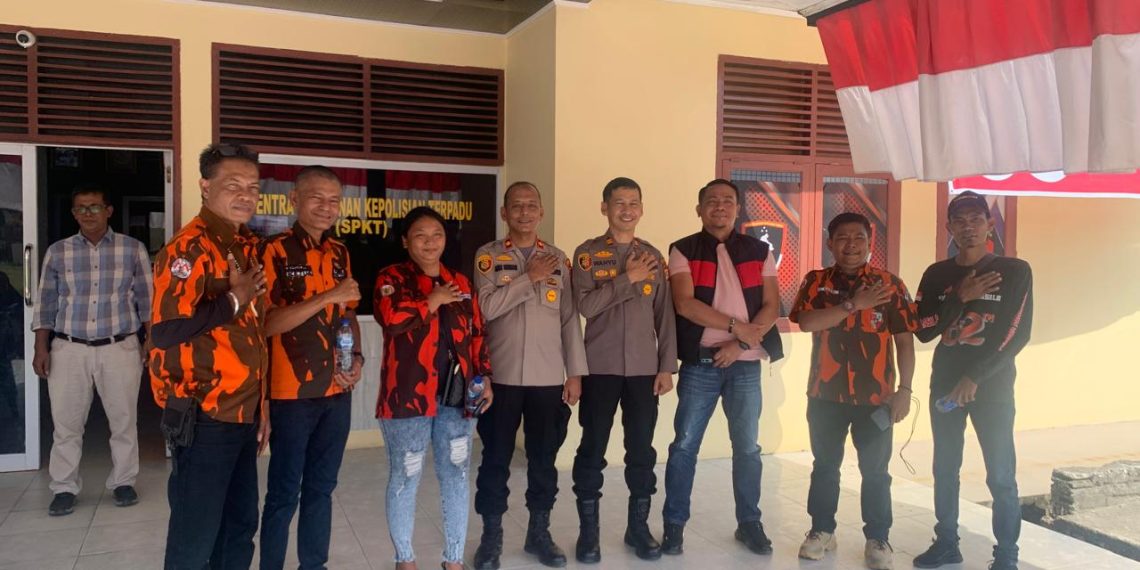 Pemuda Pancasila Kampar Kiri Kunjungi Polsek, Jalin Silaturahmi dan Bahas Isu Masyarakat