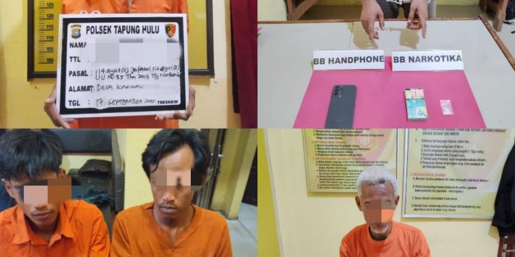 “Tak Ada Kata Henti! Polres Kampar Kembali Sikat 5 Pengedar Narkoba, Jaringan Narkoba di Kampar Kian Terjepit!”