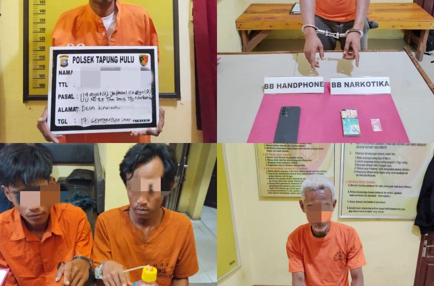 “Tak Ada Kata Henti! Polres Kampar Kembali Sikat 5 Pengedar Narkoba, Jaringan Narkoba di Kampar Kian Terjepit!”
