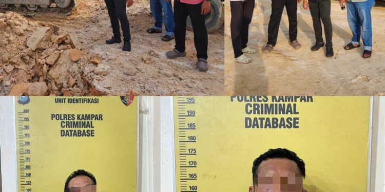 “Satreskrim Polres Kampar Bergerak Cepat, Galian C Ilegal di Tapung Diobrak-abrik, 2 Pelaku Tak Berkutik!”
